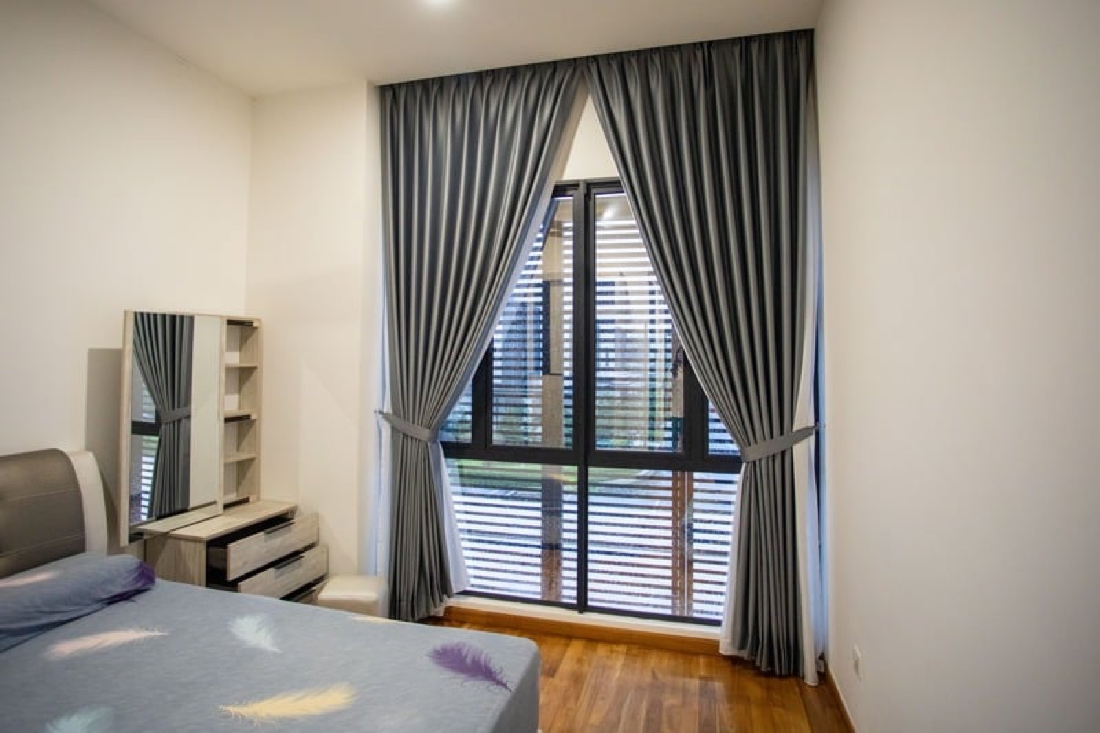 HS Curtains bedroom curtain installation