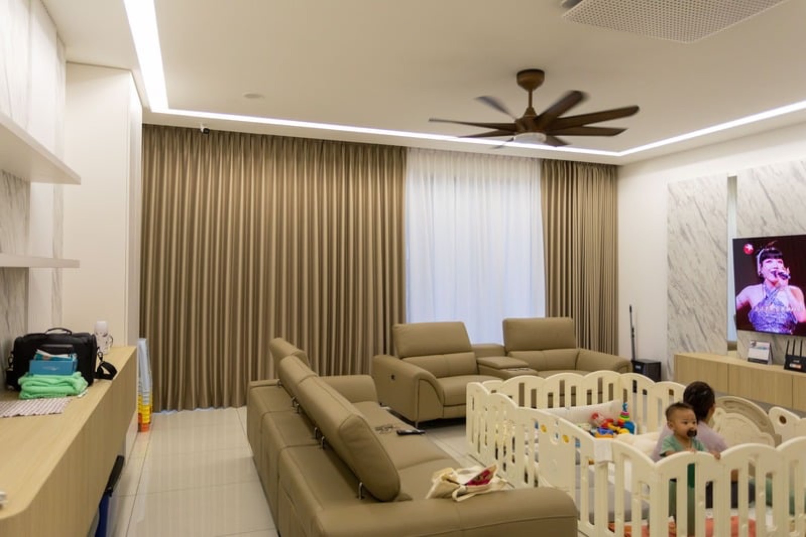 HS Curtains living room installation