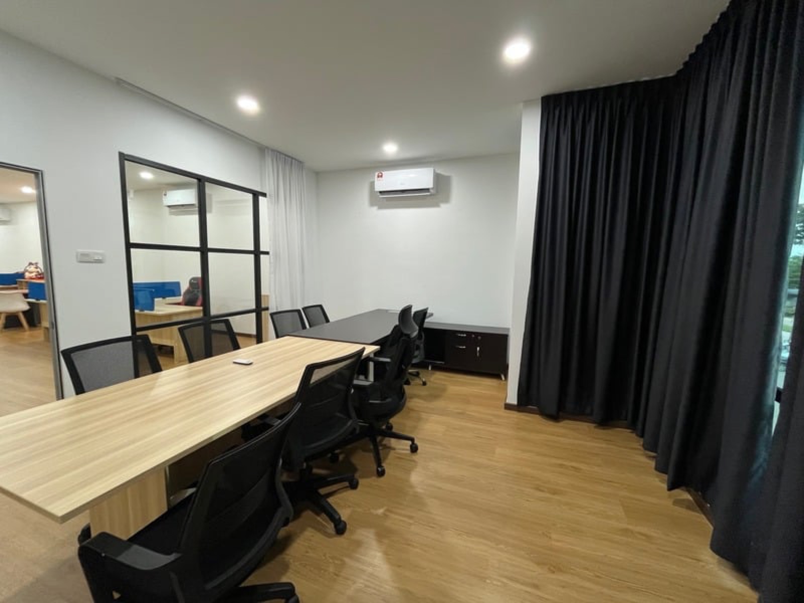 HS Curtains office curtain installation
